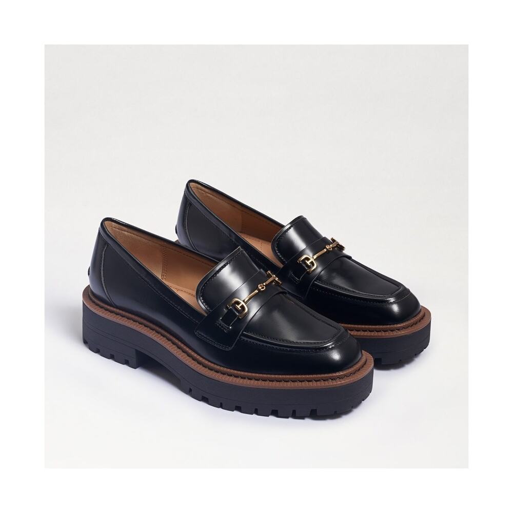 SAM EDELMAN Laurs Lug Sole Loafer Black Size 5.5